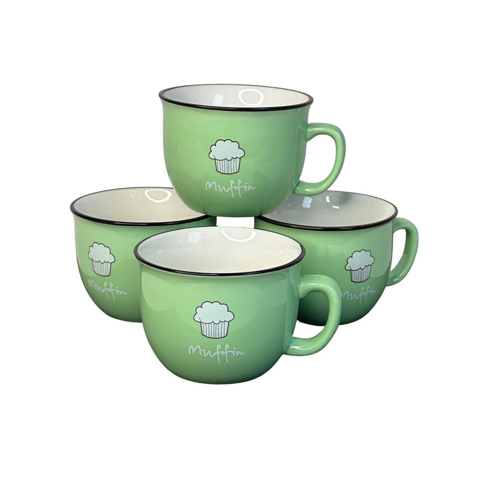 Porcelain Mugs Cute Creative Candy Color Coffee Milk Breakfast Cup Set of 4